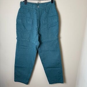 Vintage REI Co-Op Convertible Pants Womens 10 Green 100% Cotton Hiking Gorpcore